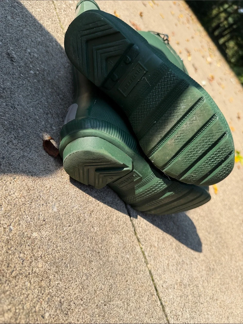 Kids vintage hunter green boots